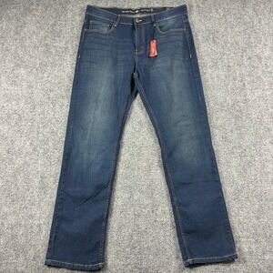 Beverly Hills Polo Club Jeans Mens 36x32 Blue Modern Stretch Denim Straight Leg